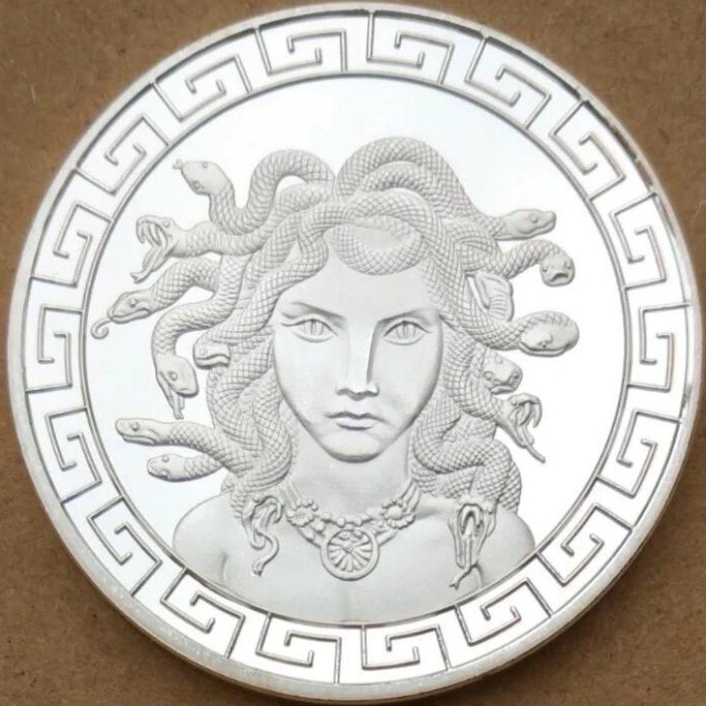 Medusa Silver coin.